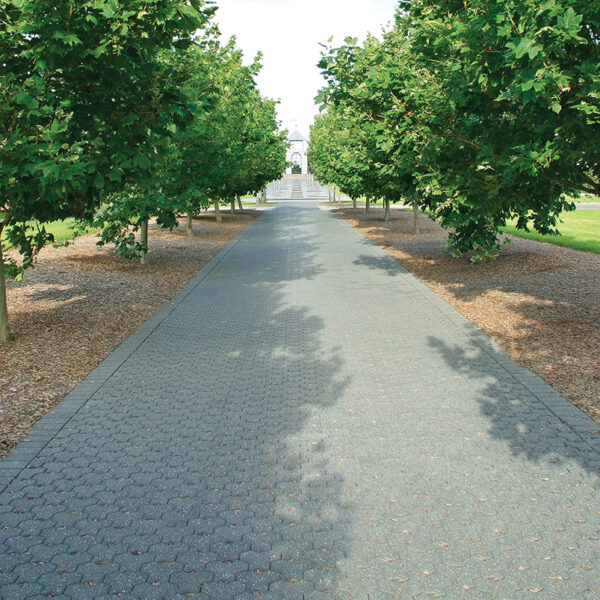 Ecotrihex Permeable Paving - Honed Finish Charcoal 188 x 92 Pavers