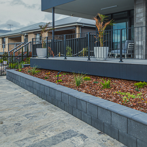 Freestone Block Smooth Ebony - Coastal Landscapes and Fencing