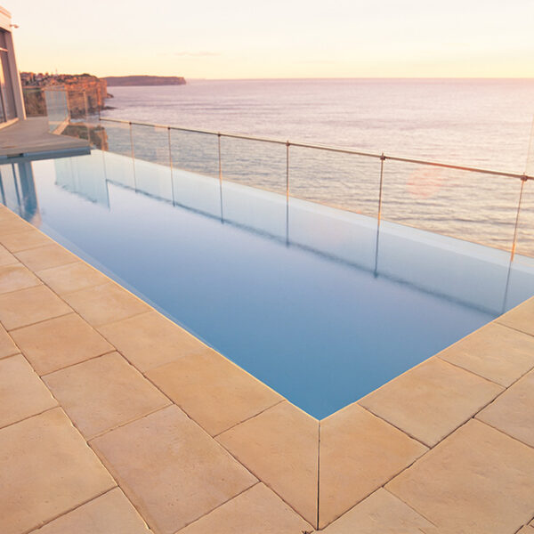 Coastal Stone 600 x 400 Bullnose Pavers - Buttermilk