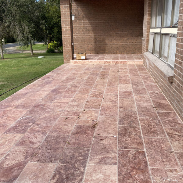 Ironstone Red Travertine Patio Pavers - 600 x 300 Pavers