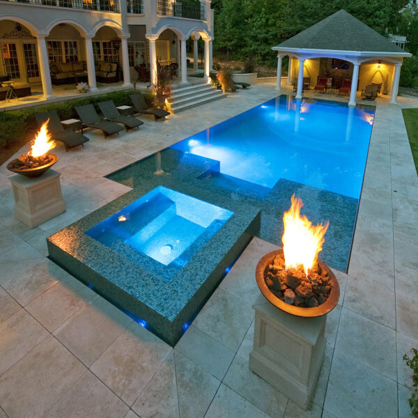 Noce Travertine Pool Paving