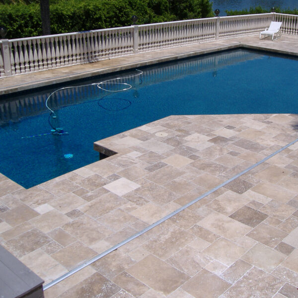 Noce Travertine Pool Tiles