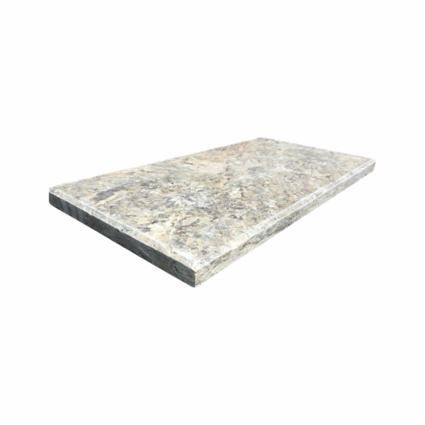 Silver Travertine Triple Aris Edge