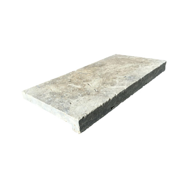 Silver Travertine Rebated Edge