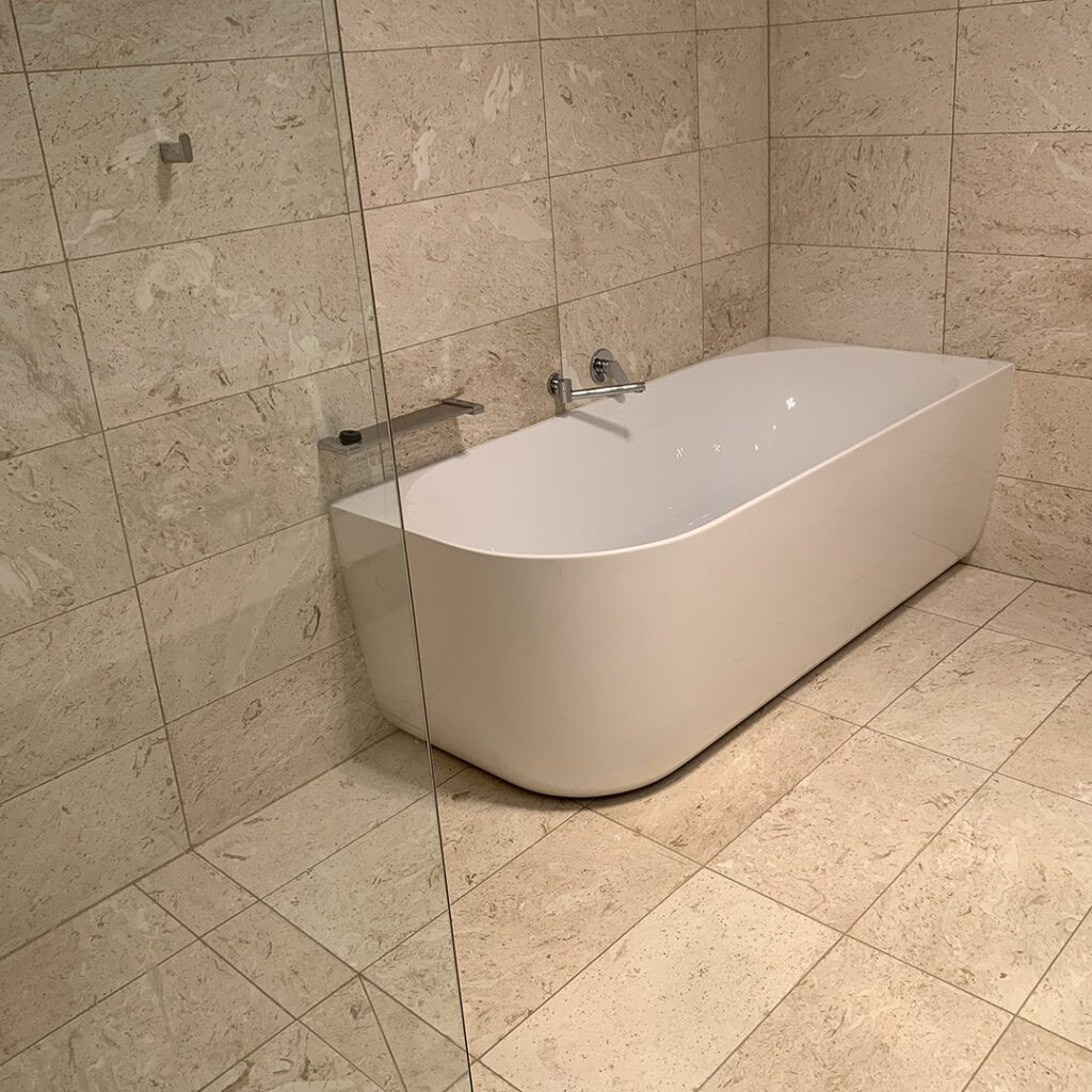 Beige Limestone Bathroom Tiles - 600 x 300 Pavers