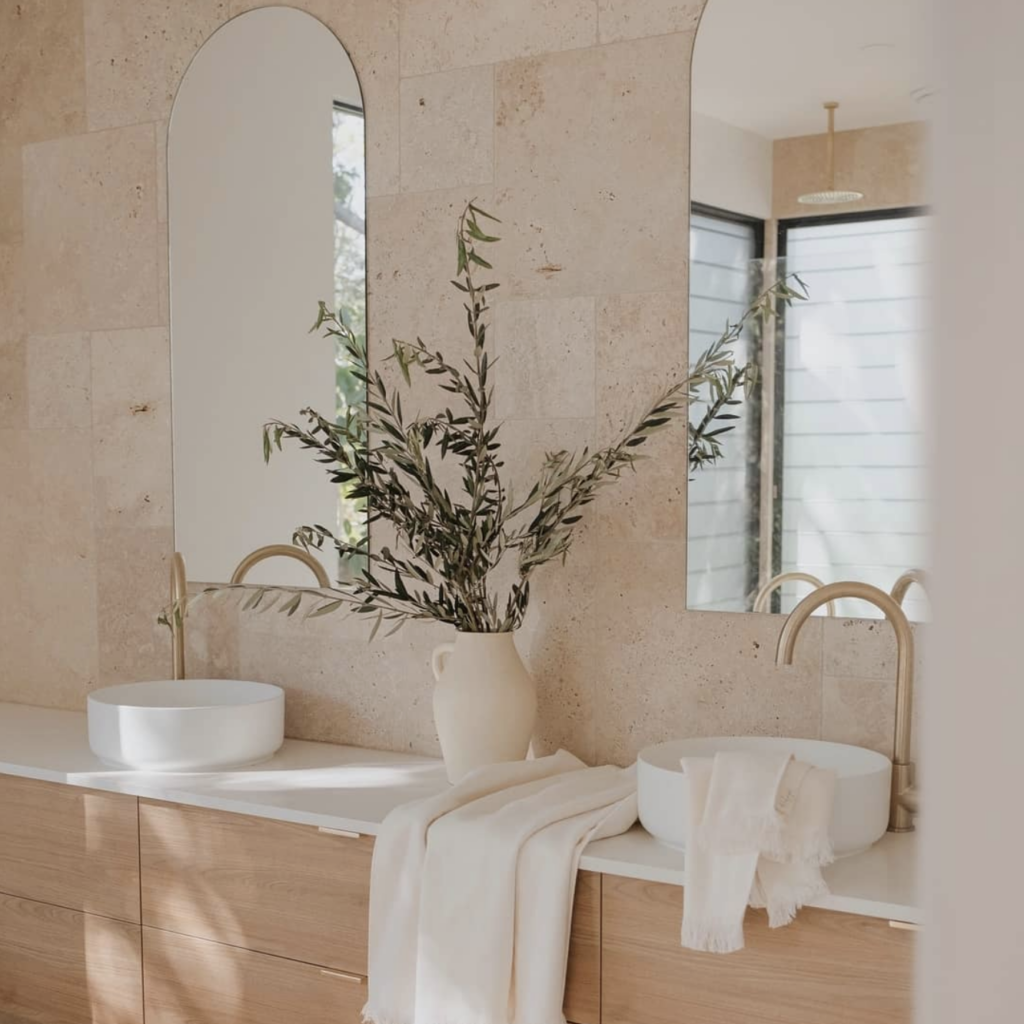 Get the Look Travertine Tiles bathroom