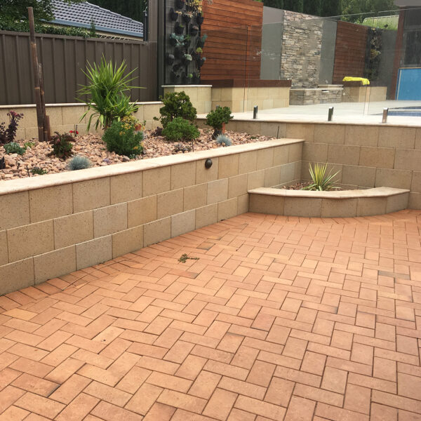 Freestone Block Smooth Limestone - Garden Retaining Wall