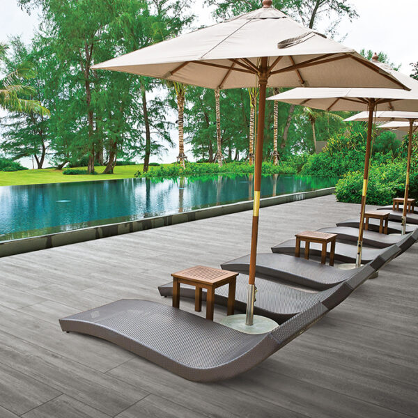 Stoneware Timber Pool Pavers - Silver Oak 1200 x 200