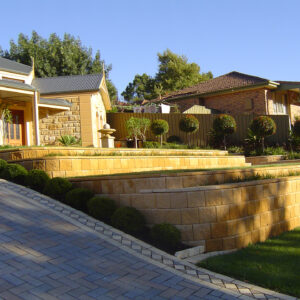 Junior Block Raised Retaining Wall - Sunstone