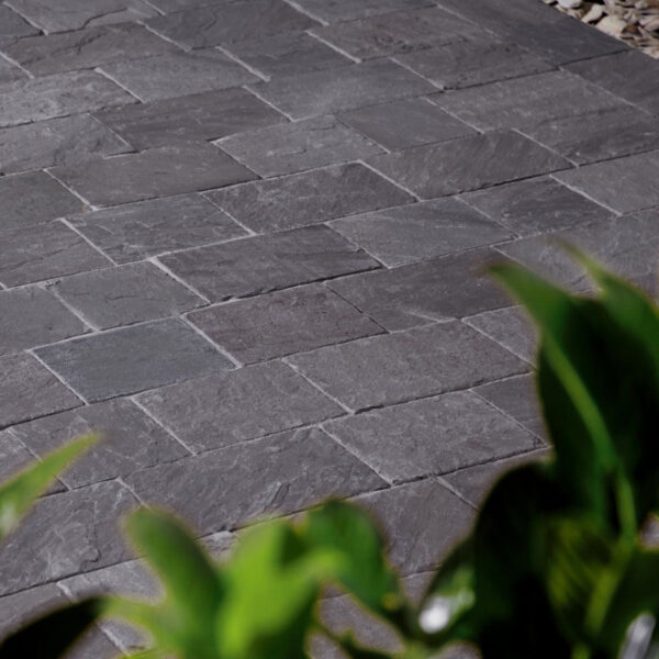 Black Limestone Brick Pavers