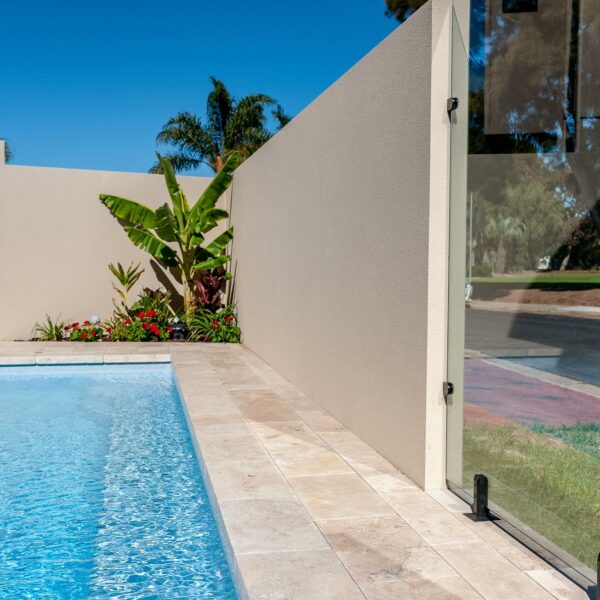 Classic Blend Travertine Pool Coping | Outside Developments